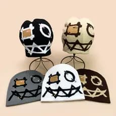 Frete Grátis Gorro Tricotado Diabo Alfinete Halloween Hip Hop Unissex Inverno
