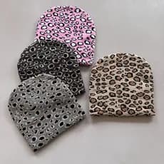 Frete Grátis Gorro Tricotado Estampa Onça Y2K Vintage Americano Unissex Inverno