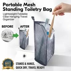 [Impermeável e Compacto] [All-In-One Design] Bolsa de Viagem/Organizador de Maquiagem/Kit de Higiene