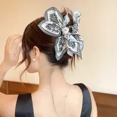 [Elegância Feminina] [Charme Duplo] Presilha/Retrô/Coração/Paris/Borboleta/Grampo/Estilo