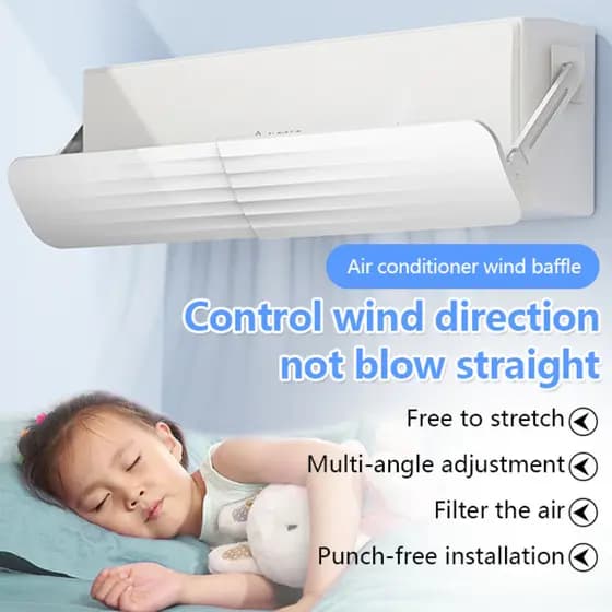[Proteção Contra Ar Direto] [Evite Ar Direto] Defletor de Ar Condicionado Para Casa/Anti-Vento/Montagem na Parede