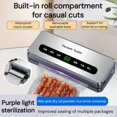 [Fácil de Usar] [Conservação de Alimentos] [Uso Doméstico] Ideal para Cozinha - Seladora/Embalagem/Vácuo