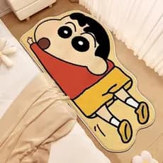 Bonito Crayon Shin-Chan em forma especial quarto cabeceira tapete antiderrapante decoração do quarto das crianças tapete