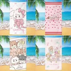 Desenhos animados Anime mikko toalha de praia microfibra crianças toalha de banho de praia toalha absorvente de secagem