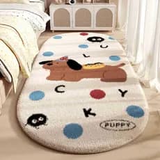 Quarto dos desenhos animados cobertor de cabeceira resistente à sujeira tapete menina quarto das crianças tapete de pelú