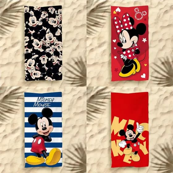 Toalha de praia do Mickey Cute Mickey Mouse Cartoon Microfibra Impressa Toalha de praia Toalha de banho de banheiro