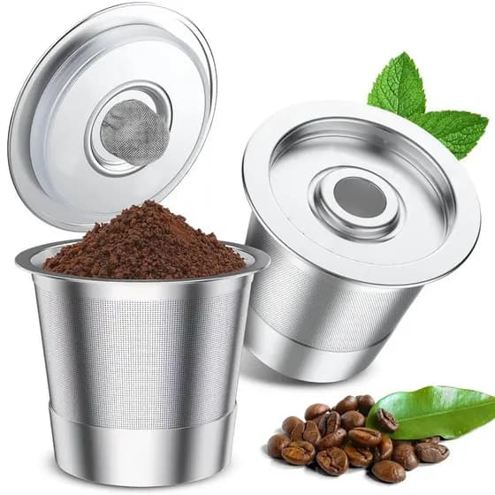 K k-cup cápsula de café reutilizável máquina de café aço inoxidável único furo com filtro malha k copo cápsula de café