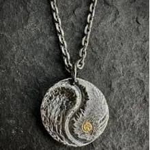 Transferência na moda pingente masculino feminino pescoço pingente jóias chinesas Yin Yang estilo nacional colar pendura