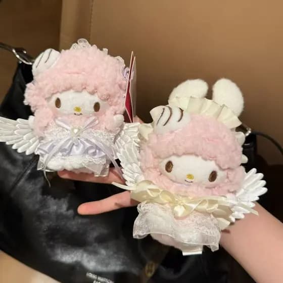 Biano Cordeiro Piano Pingente Sanrio Boneca De Pelúcia Doce Menina Coração Bolsa Decoração