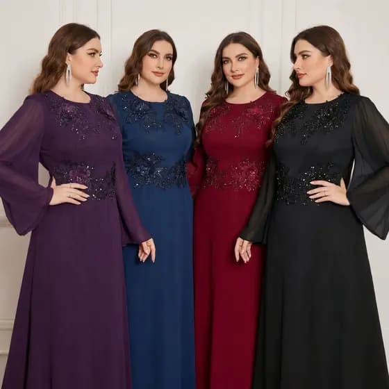 Tamanho Formal p5003 vestido de crescimento festa dama de honra banquete elegante bordado frisado vestido estilo lantejo