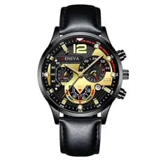 Relógio masculino de venda quente calendário de moda relógio de cinto de seis mãos relógio de quartzo relógio masculino