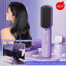 [Portátil e Compacto] Escova Mini Sem Fio com Íons Negativos/Para Cuidados Diários com o Cabelo