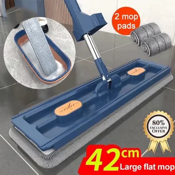 【Sem Esforço】[Mão Livre] New Large Flat Mop / Mop/Chão/Residencial