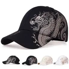 Boné De Beisebol Dragon Masculino E Feminino De Algodão Ajustável Da Moda