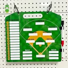 Placa Magnética De Linha De Beisebol Com 40 Folhas-Prancheta Apagável A Seco