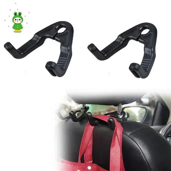 2 Pçs Ganchos De Encosto De Cabeça Do Carro Universal Duplos Assentos Traseiros Cabide Automático Resistente
