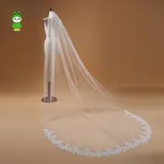 Véu De Casamento Longo 3m Uma Camada Marfim Branco Macio Tule Cabeça Acessórios Femininos