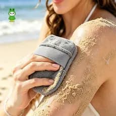 Toalhas Portáteis Para Remoção De Areia De Praia De Verão , Escovas Lã Coral