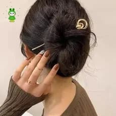 Grampo De Cabelo De Metal Geométrico Elegante-Acessório De Estilo Multifuncional Feminino