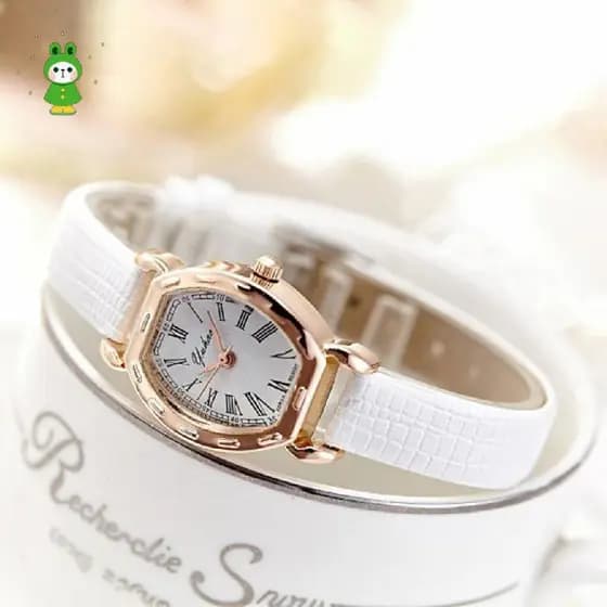Relógio Feminino Retro Moda Em Forma De Barril Simples Senhoras De Quartzo