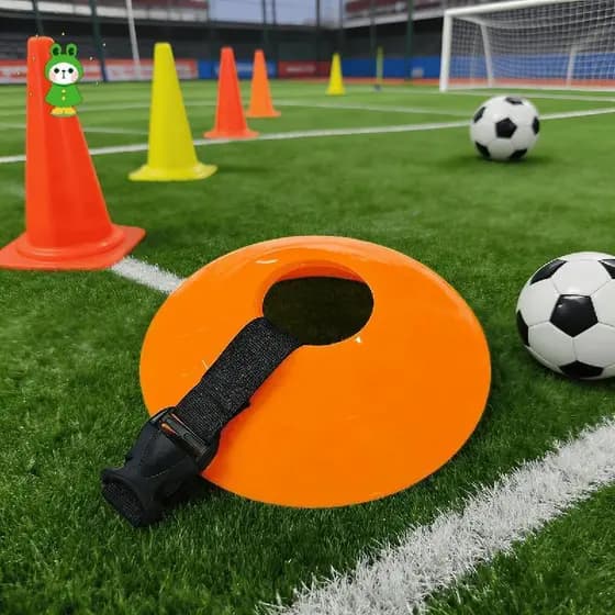 20 Cones Circulares Com Alças Flexíveis Para Treinamento De Agilidade