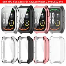 Capa Protetora Macia TPU Para HayLou Watch 2 Pro/LS02 , De Tela Cheia , Acessórios Banhados A-Choques