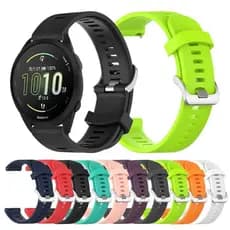 Pulseira De Silicone Macio De 20mm Para Garmin Forerunner 165 Música 245 645 158 55 Vivoactive 5 3 Venu 2 Plus SQ 2