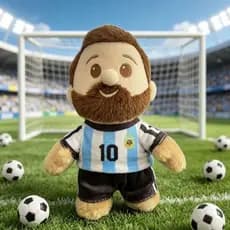 Messi Boneca De Pelúcia Copa Do Mundo Estrela De Futebol Brinquedo Macio Bonito Colecionável Para Crianças E Fãs