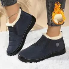 Botas de Neve Impermeáveis de Cano Baixo para Mulheres, Botas Casuais de Cano Curto, Tamanhos Grandes, Calçados Quentes