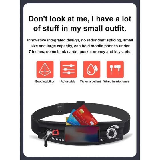 [Leve e Prático] Cinto de Corrida Multiuso para Celular/Esporte/Fitness/Caminhada