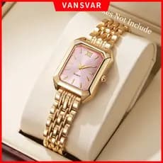 Feminino Elegante Retângulo Relógio De Quartzo Moda Pulseira De Aço Inoxidável Analógico Relógios De Pulso Meninas Prese