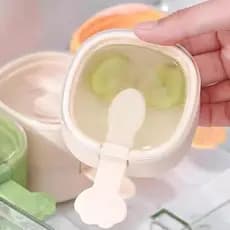 Formas de Silicone para Sorvete Caseiro - Bandeja para Congelador com 6 Cavidades, Livre de BPA, com Palitos