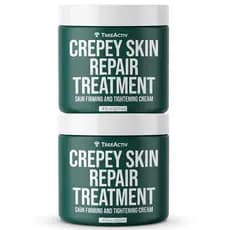 Creme Reparador para Pele Crepey TreeActiv, Pacote com 2, Creme Firmador para Rosto e Pescoço, Loção Firmadora e Tensora