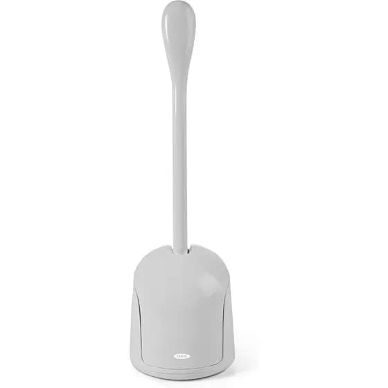 Escova de Banheiro Compacta OXO Good Grips com Suporte - Cinza