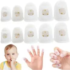 10 Peças para Prevenção de Mordida de Unhas em Crianças, Dispositivo de Dissuasão para Sucção de Dedo, Capas Protetoras