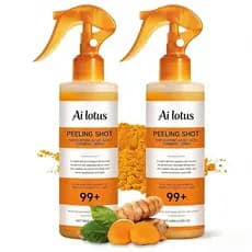 Spray Esfoliante Corporal de Cúrcuma 200ml – Névoa Suave para Esfoliação Corporal que Ajuda a Remover a Pele Morta e Mel