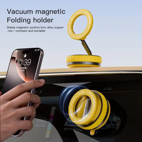 Suporte magnético de telefone para carro a vácuo 360 giratório dobrável navegação para carro suporte de mesa multifuncio