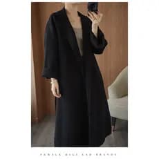 Novo estilo casaco feminino longo sobre o joelho solto tamanho grande outono inverno Cardigan jaqueta feminina