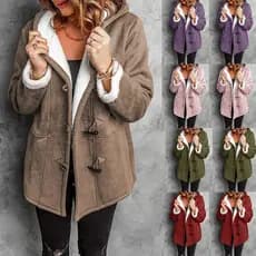 Jaqueta quente Casual feminina com gola de lã novo estilo