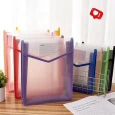 Portfólio Organizador De Arquivos À Prova D'água PP A4/A5 Pasta De Armazenamento De Documentos 9 Cores Bolsa Estudantes