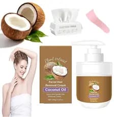Removedor de Pelos Faciais com Óleo de Coco, Remoção de Pelos Faciais, Remoção de Pelos Sem Dor, Adequado para Todos os