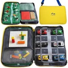 Saco Portátil De Armazenamento De Brinquedos Infantis Com Carros De Brinquedo De Liga , Dinossauros Simulados , Blocos D