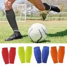 ELLASTORE Caneleiras De Futebol Para Crianças , Jovens , Adultos , Manga De Compressão De Panturrilha Com Almofadas De F