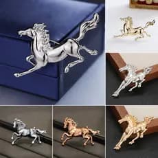 ELLASTORE Broche De Cavalo Retrô Galopante Alfinete De Lapela Decorativo Acessório De Roupas Para Homens E Mulheres Chap