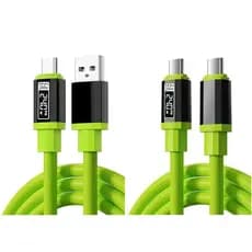 Tempo 30cm A 2m 240W USB C Cabo De Carregamento Rápido Fio PD3 1 Suportado Com Display Digital LED Para Status