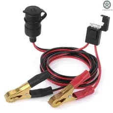 12V 24V Fêmea Soquete De Isqueiro Do Carro Para Bateria Jacaré Crocodilo Clipes Conector 2FT Braçadeira-on Cabo De Carga