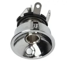 Cawdbr Guitar Jack Excelente Contato Conexão Firme Metal Entrada Elétrica Tomada De Saída Prata