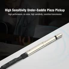 Cawdbr 1Pc Captador Piezo De Alta Sensibilidade Sob Sela Com Jack De 2.5mm Para Acessório De Guitarra