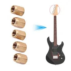 Kit De Guitarra Cawdbr , Elétrico Para Iniciantes , Requintado , Prático , 5 Peças De Latão 9x6x3mm/0.35x0.24x0.12 Pol .