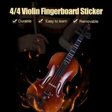 Cawdbr Removível 4/4 Violino Dedo Fretboard Adesivo Para Prática De Iniciantes